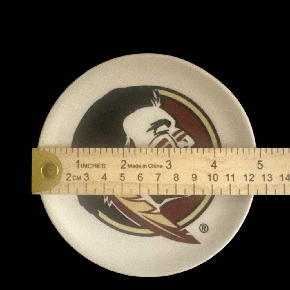 FSU Florida State Seminoles 5” Dining Plate Set Of 4 - Picture 3 of 3